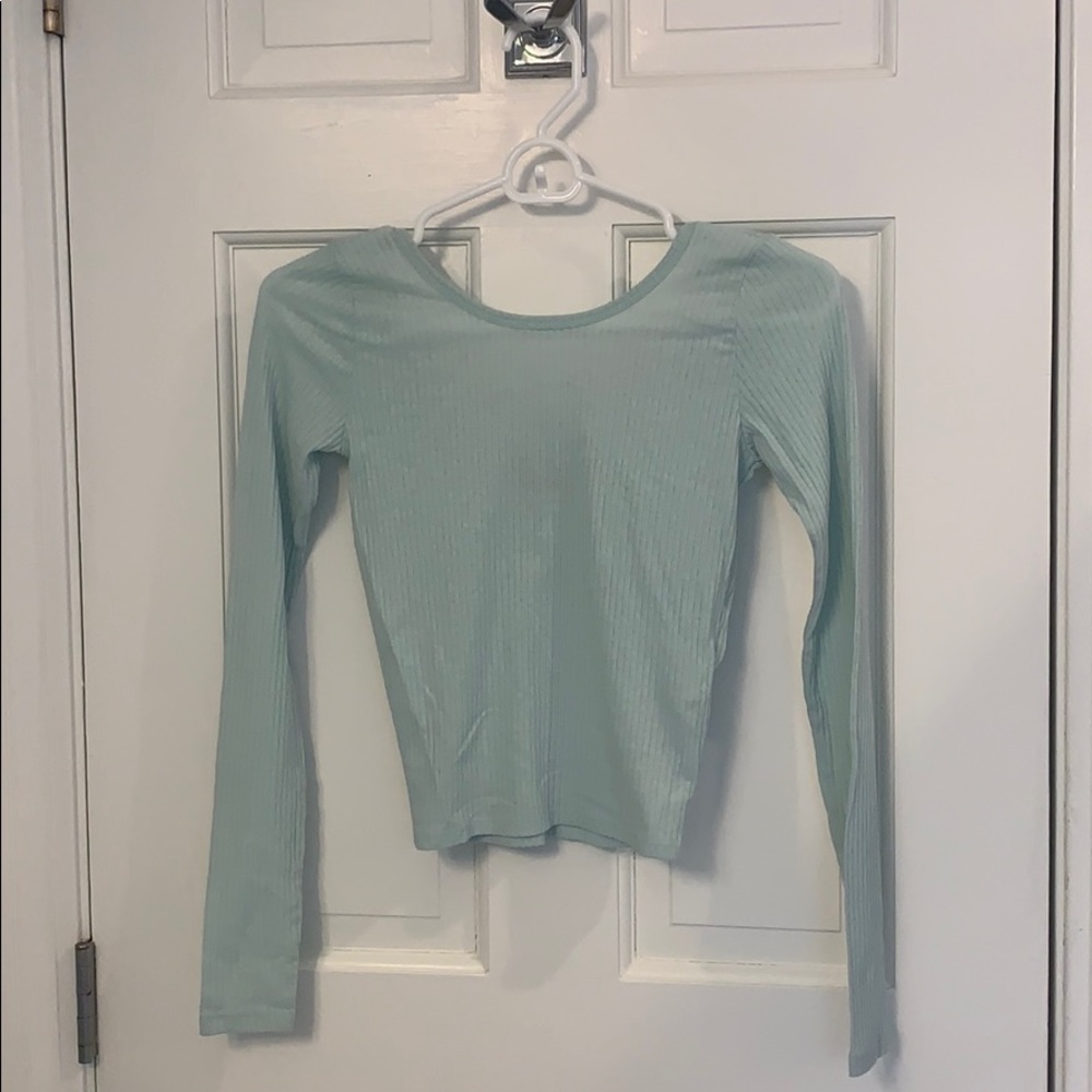 Tight-Fit Mint Green Shirt from Hollister